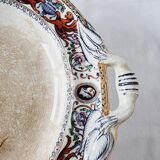 Assiette à Pied de Majolique Anglais Chine Minton