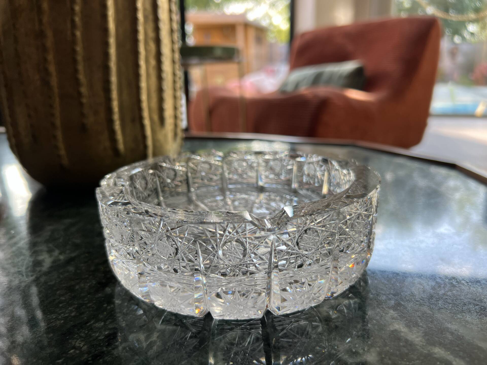 Ashtray, crystal catch-all from Bohemia