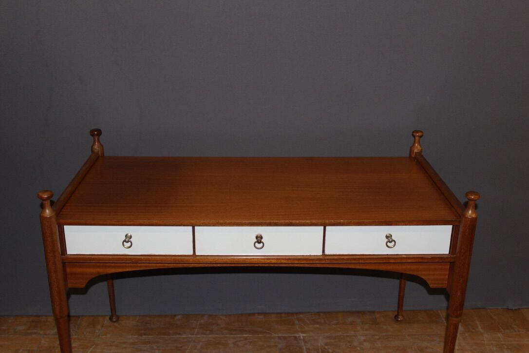 Flat Desk Three Drawers And Lacquer Maison Gauthier Around 1960