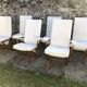 Set of 4 chairs and two reclining chairs in teak 1970