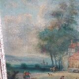 Table country scene, 18th century style