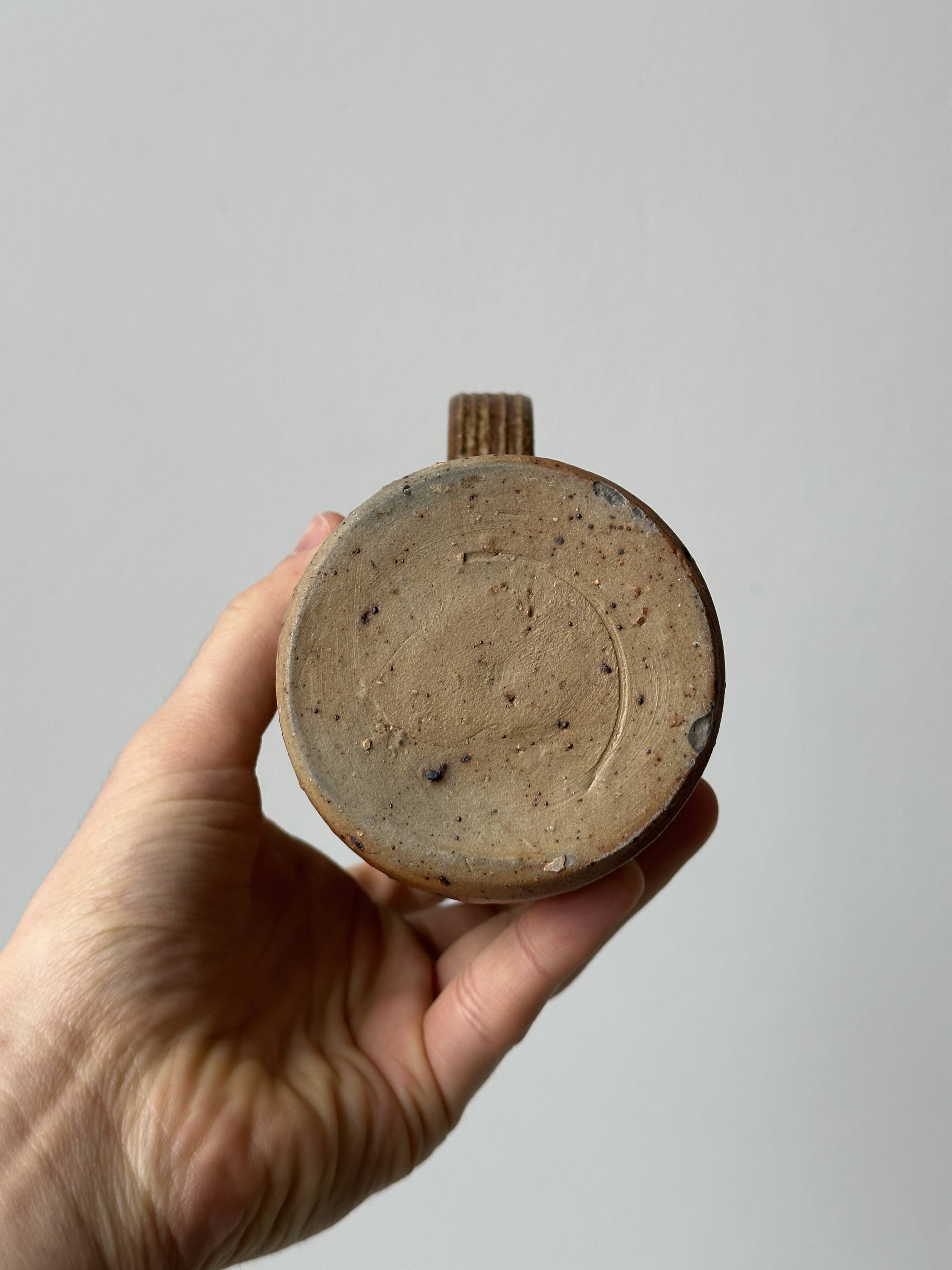 Pyrite ceramic stoneware pitcher signed Truchon Oletta Corse