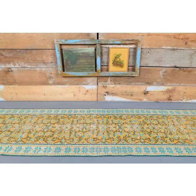 1960s Vintage Turkish Hand-Knotted Runner 76x324