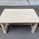 Table de ferme extensible à volets rénovée en bois massif 140-200cm