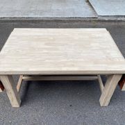Extendable farmhouse table with renovated solid wood flaps 140-200cm
