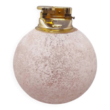 1960s Table Lighter in Murano Frosted Glass by Paolo Traversi. Mad