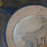 Iridescent Pierrefonds stoneware amphora vase, Art Deco, 1930, signed