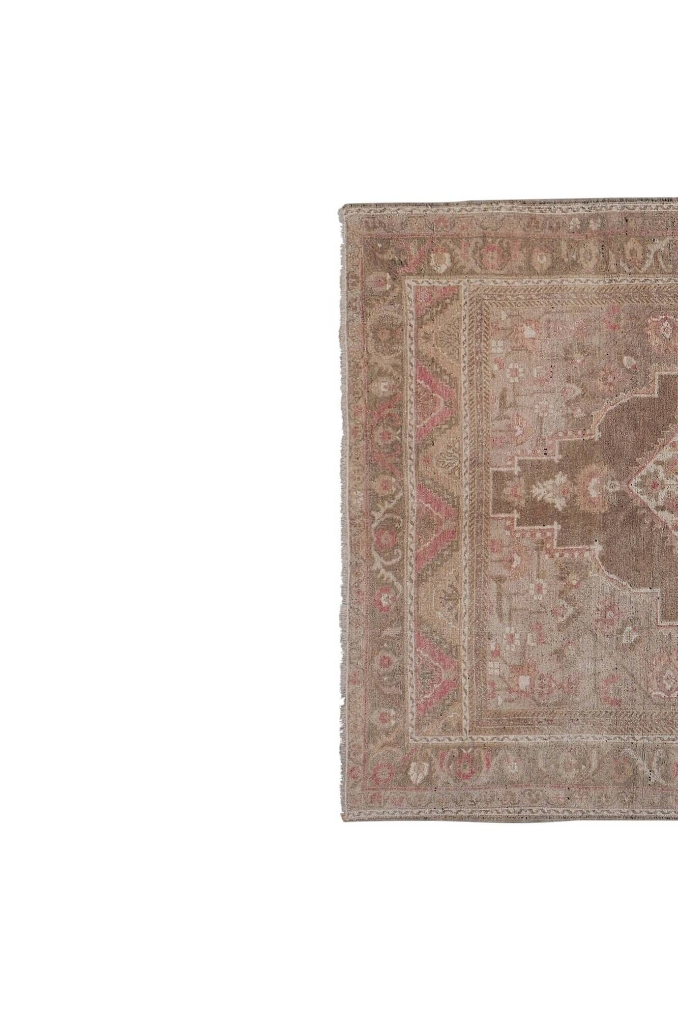 Vintage Turkish handmade rug 203x358 cm