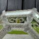 Venetian mirror in colorless Murano glass circa 1920