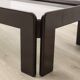 Table vintage années 70 en bois et verre design afra et tobia scarpa