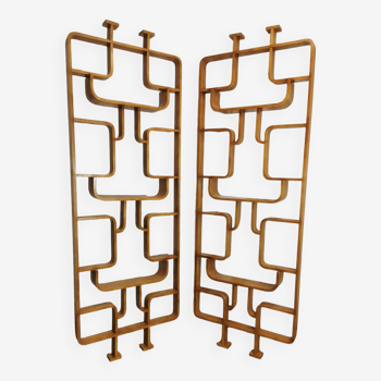 Room Dividers by Ludvik Volak for Drevopodnik Holesov, 1950s, Set of 2