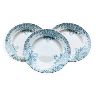 Set de 3 assiettes plates terre de fer modèle "Colombier"