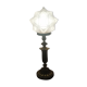 Lampe ancienne art déco en laiton avec globe étoile
