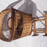 Vintage wicker cradle