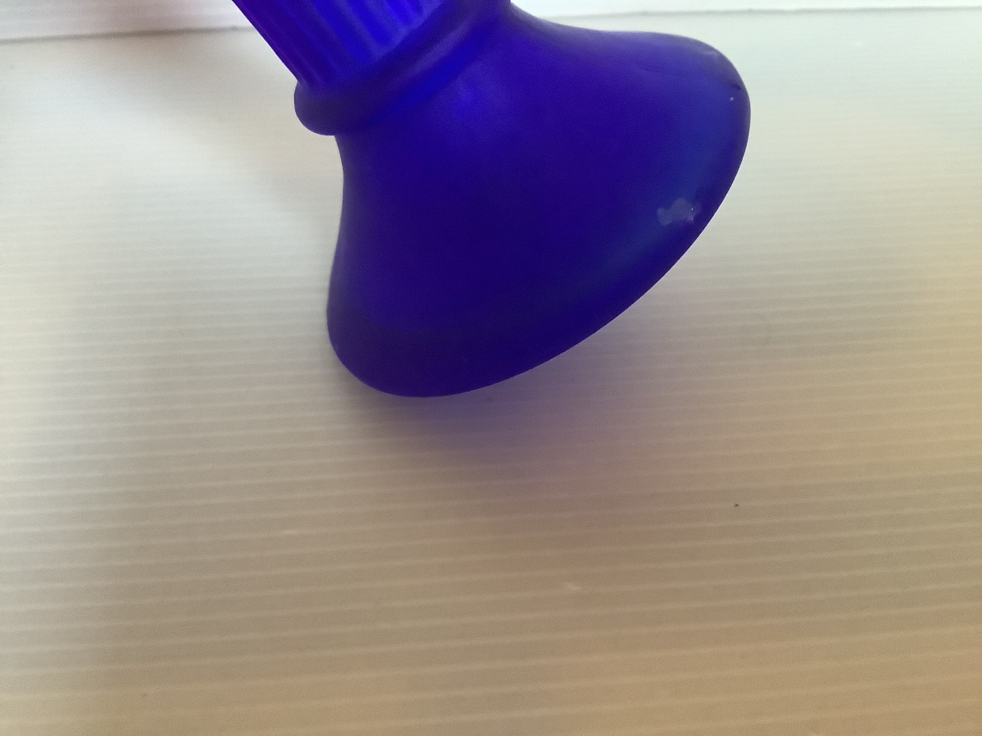 Pair of cobalt blue candle holders