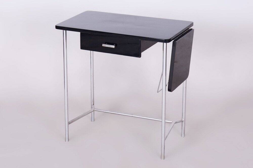 Small Bauhaus Chrome Table attributed to Mücke Melder, Former Czechoslovakia, 1930s