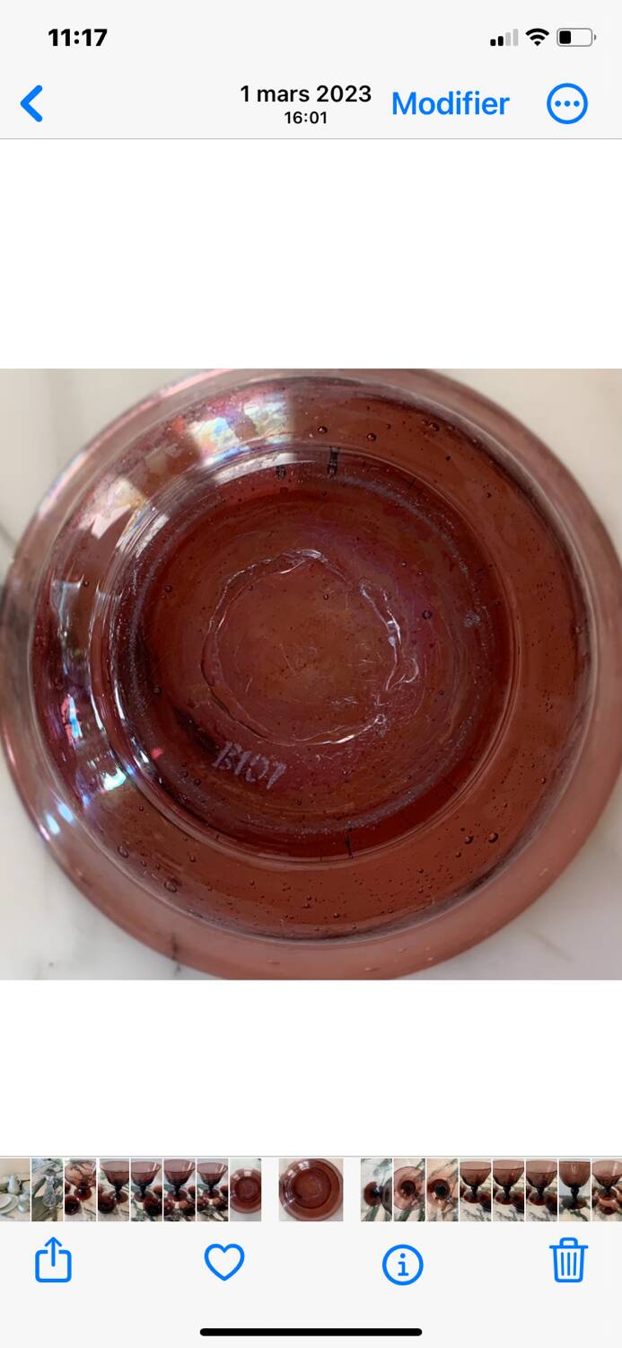 Vintage blown glass Biot service