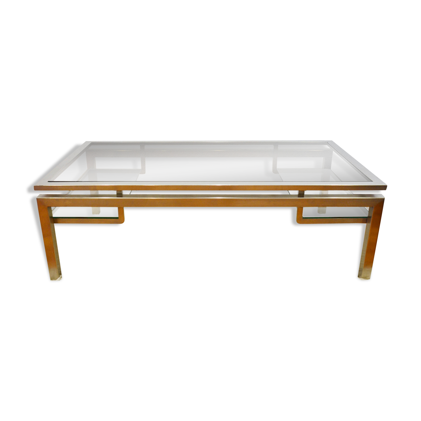 Jansen House coffee table by Guy Lefèvre steel glass 1970