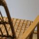 Rocking chair en osier et bois