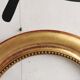 Frame oval 1st moitie of the xixth wood golden stucco