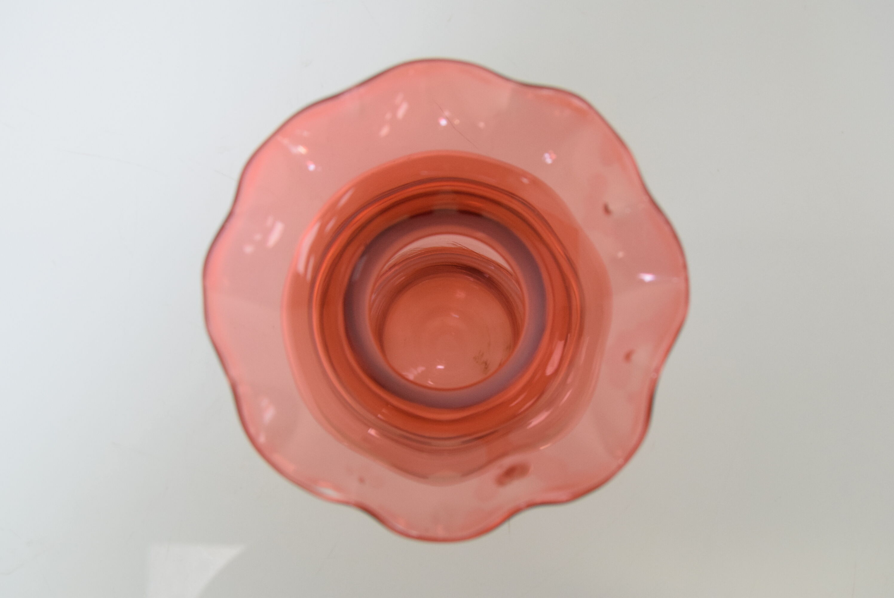 Art Czech glass vase, by Glasswork Novy Bor, 1950s