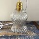 Vintage portable lamp in electrified chiseled glass to nine