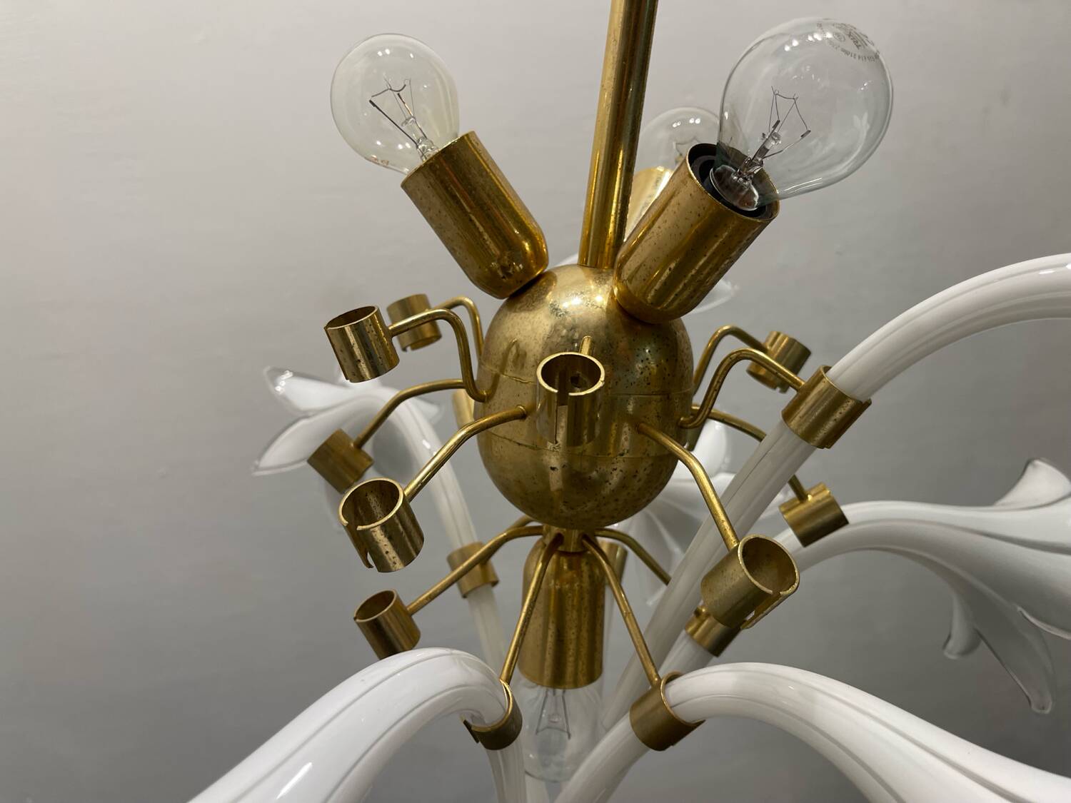 Midcentury Murano Glass Flower Chandelier by Franco Luce
