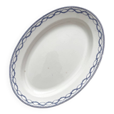 Oval iron earthenware dish Boch la Louvière