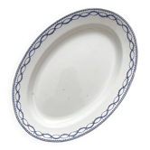 Oval iron earthenware dish Boch la Louvière