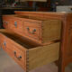 Commode de style Louis XVl en merisier 2 tiroirs estampillée Lechevalier. P.