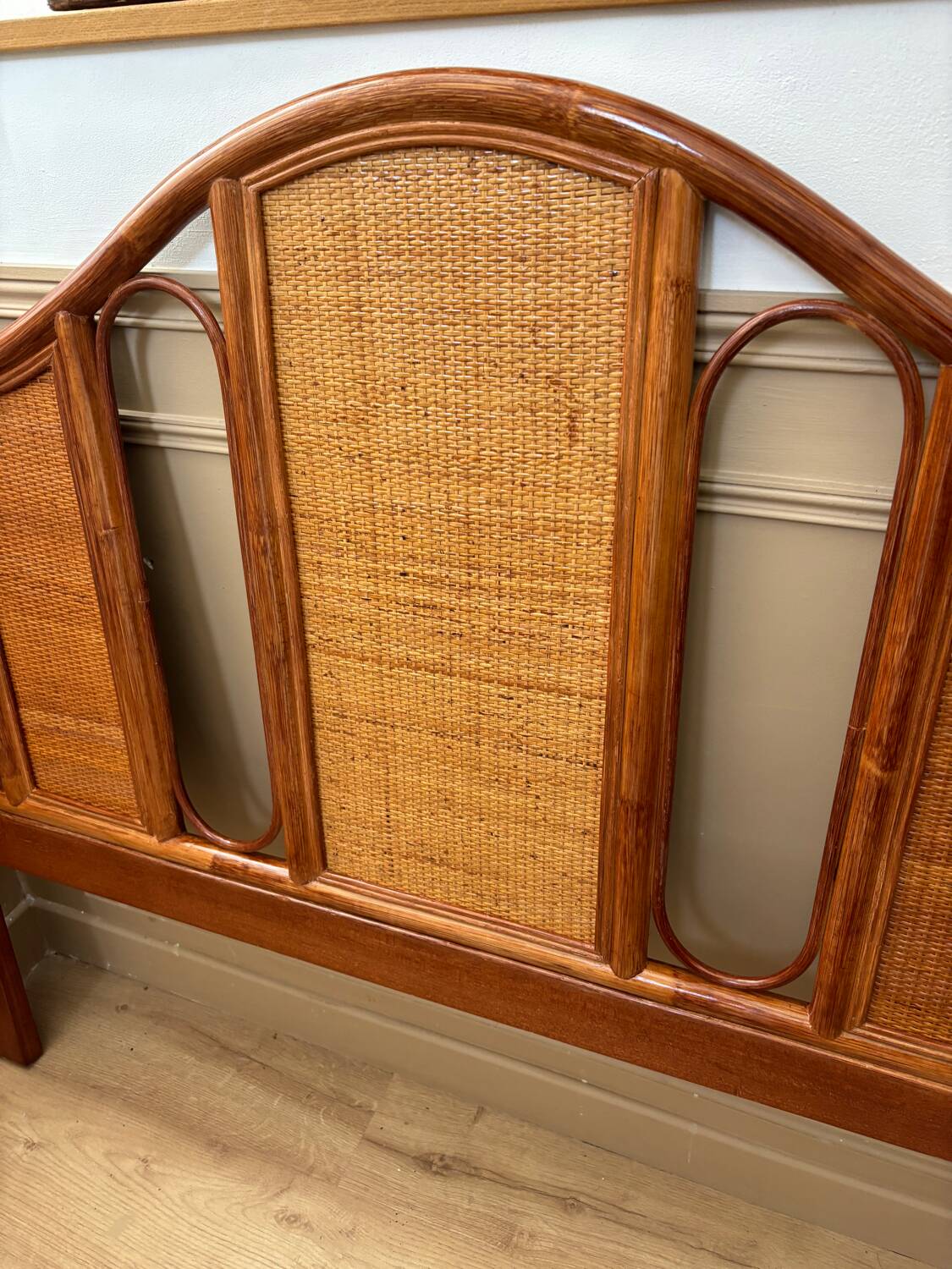 Rattan headboard