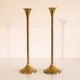 Pair of vintage brass candle holders 1960