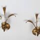 Paire appliques feuilles