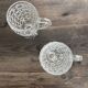 Set of 2 vintage pressed glass cups/mugs.