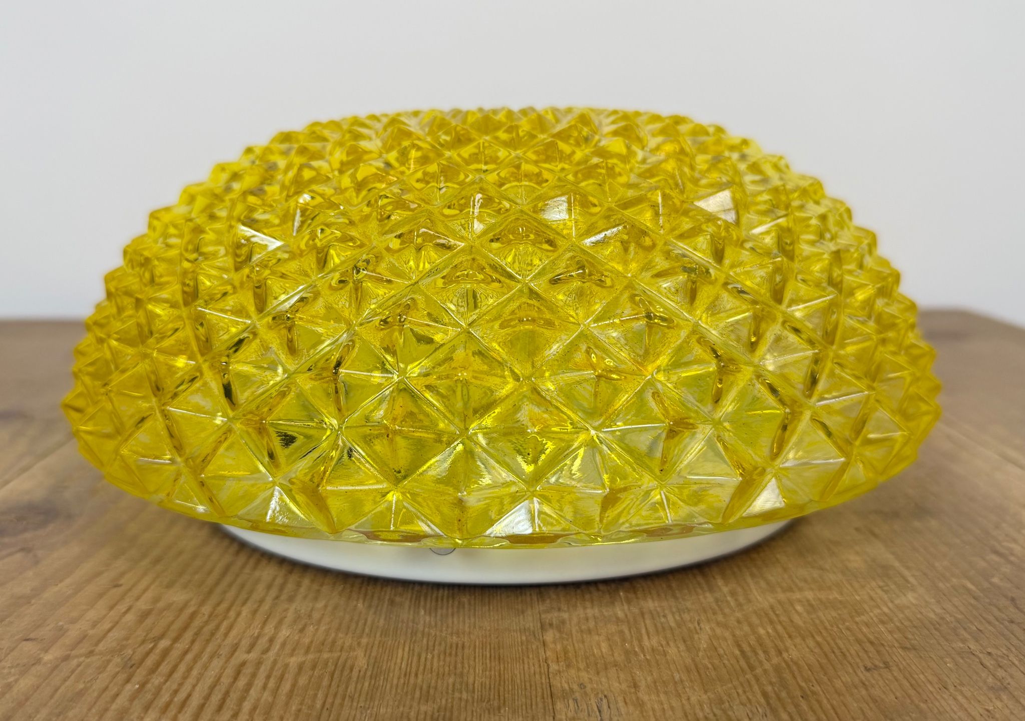 Vintage Glass Wall or Ceiling Light, 1970s