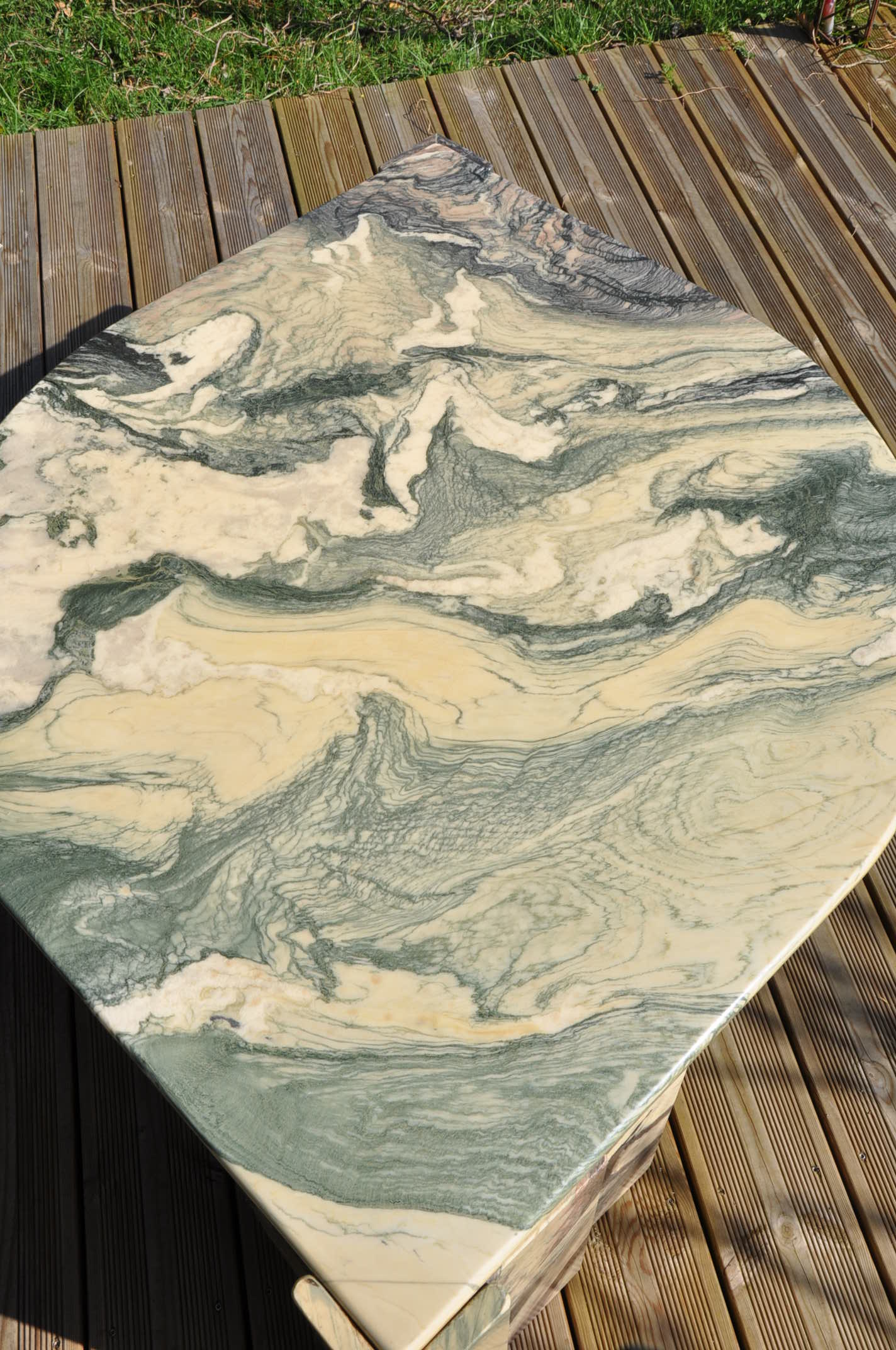 70s marble coffee table