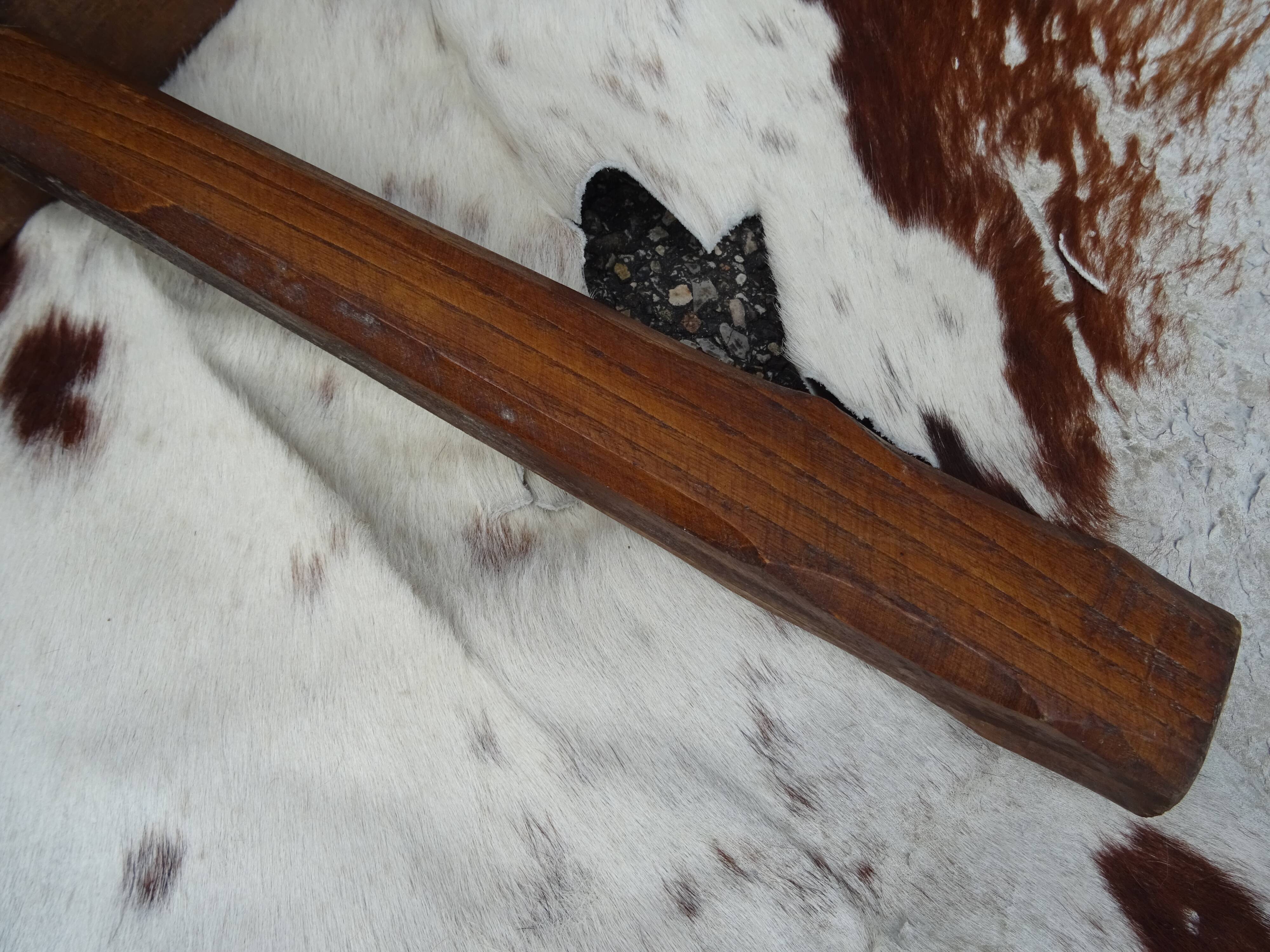 Brutalist bench in solid wood