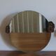 2 round mirrors made of copper alloy, 1940s-1950s