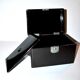 Ancient tea box in black lacquer from Japan - 19th century butterfly decoration