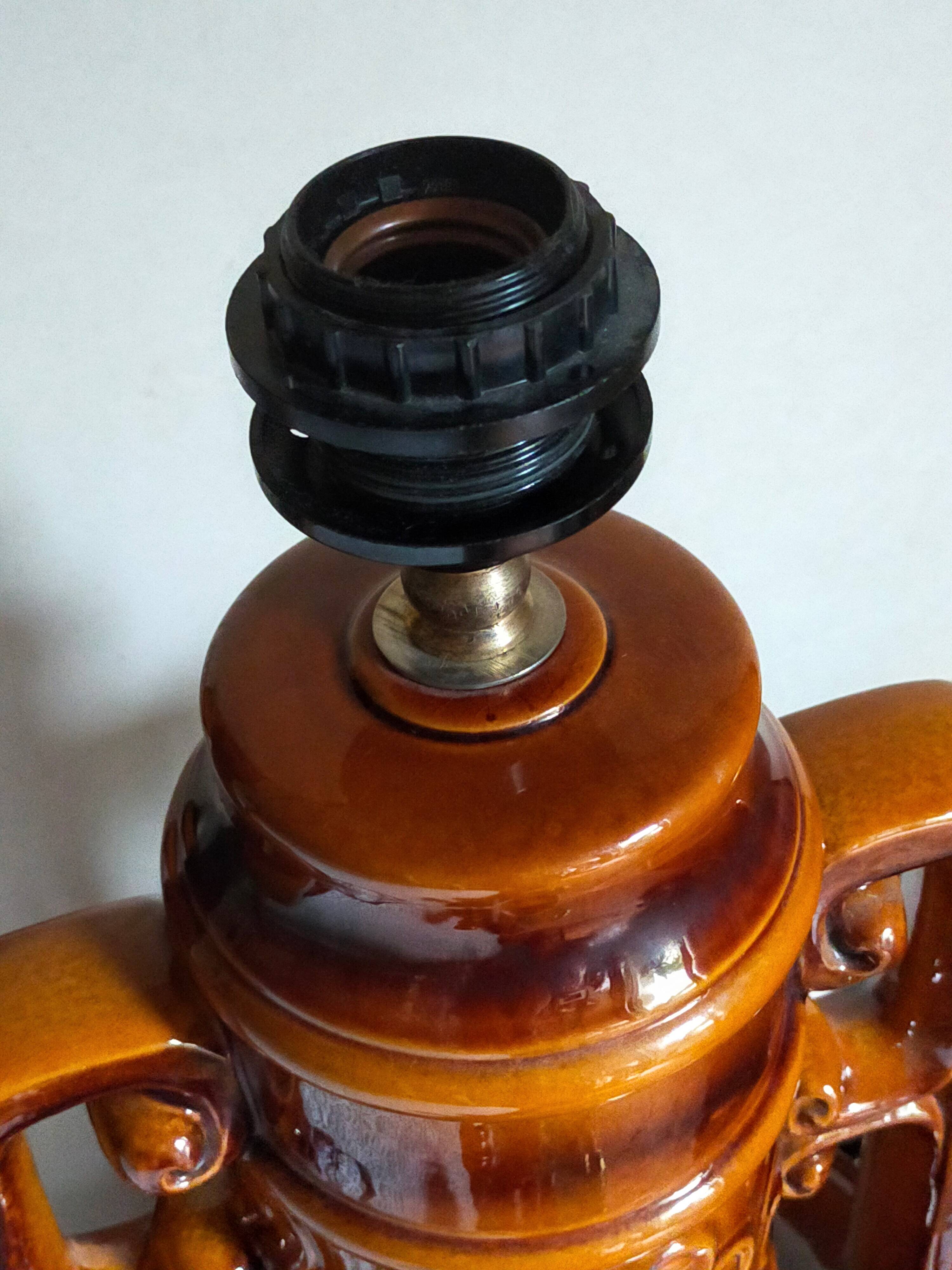 West germany ceramic floor lamp 70s