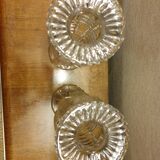 Paire de vases verre moulé