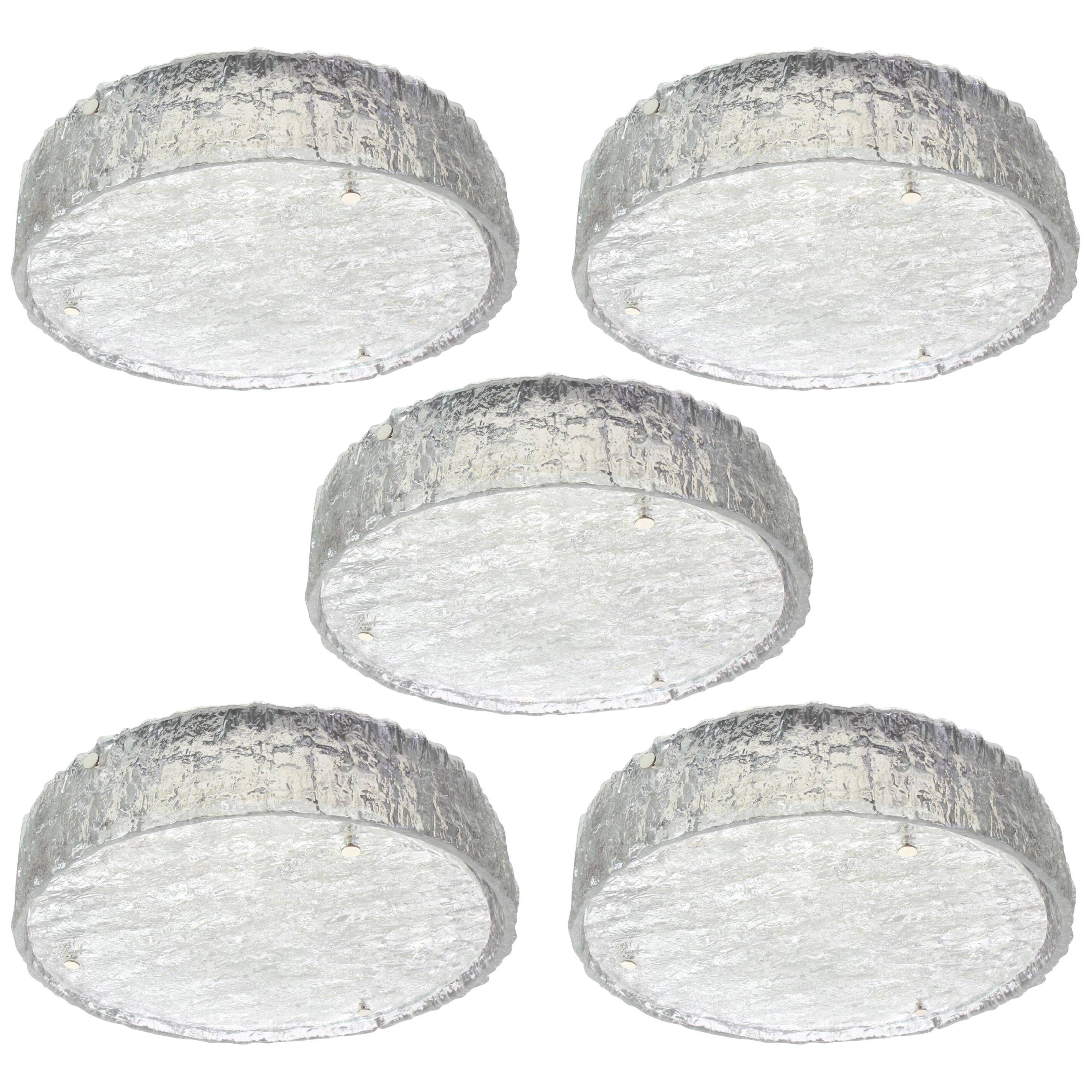 Large Murano Glass Ceiling Light by Kaiser, Germany, 1960s