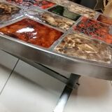 Vintage ceramic steel coffee table