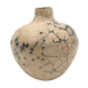 Vase boule Raku, beige et noir  XXème siècle
