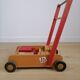 Walking trolley with wooden toy tray