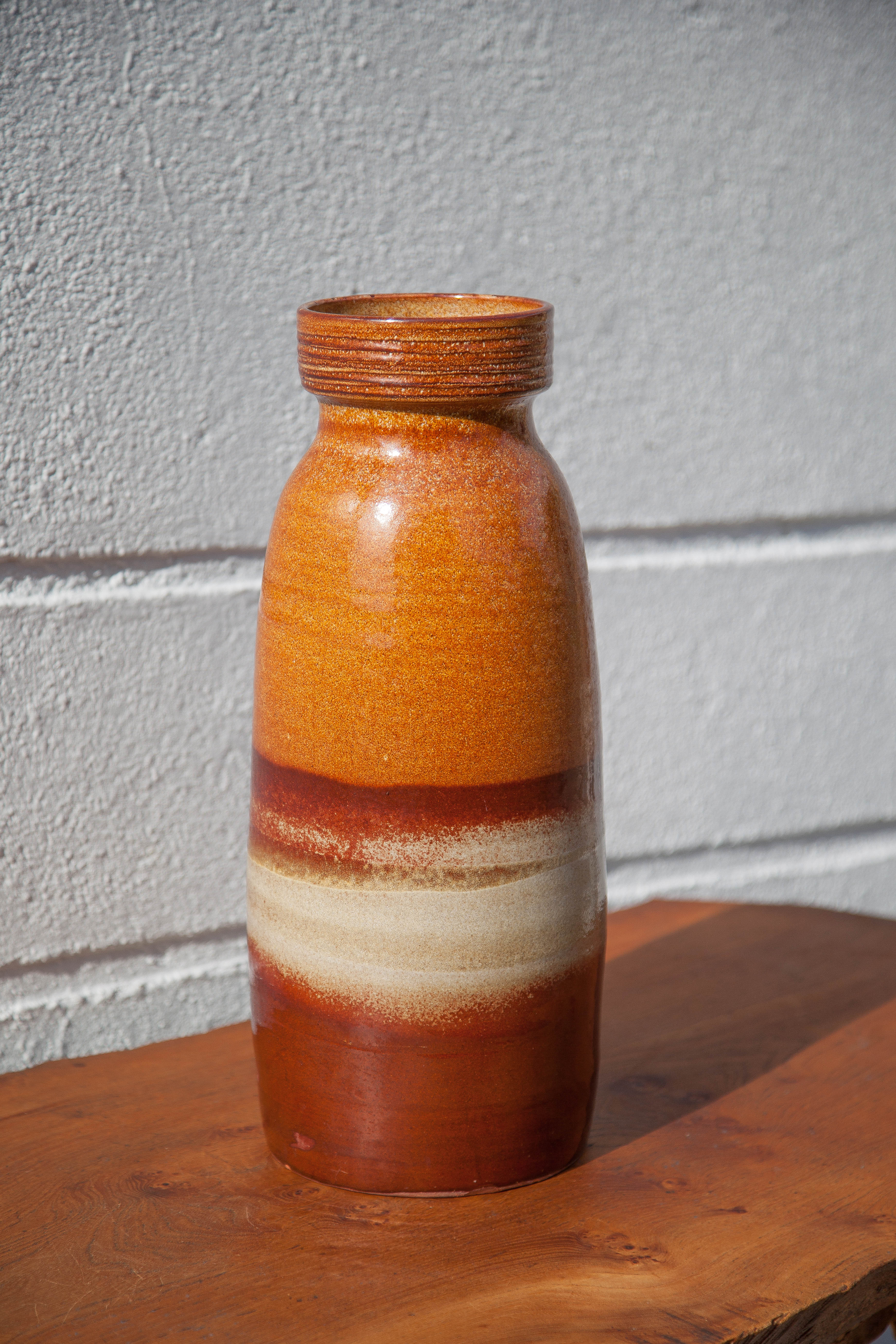 Large ceramic vase, made in Romania, decorative vase, floor vase, flower pot, collection, 70'