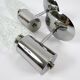 Set of two glass and chrome metal wall lamps, 1960s