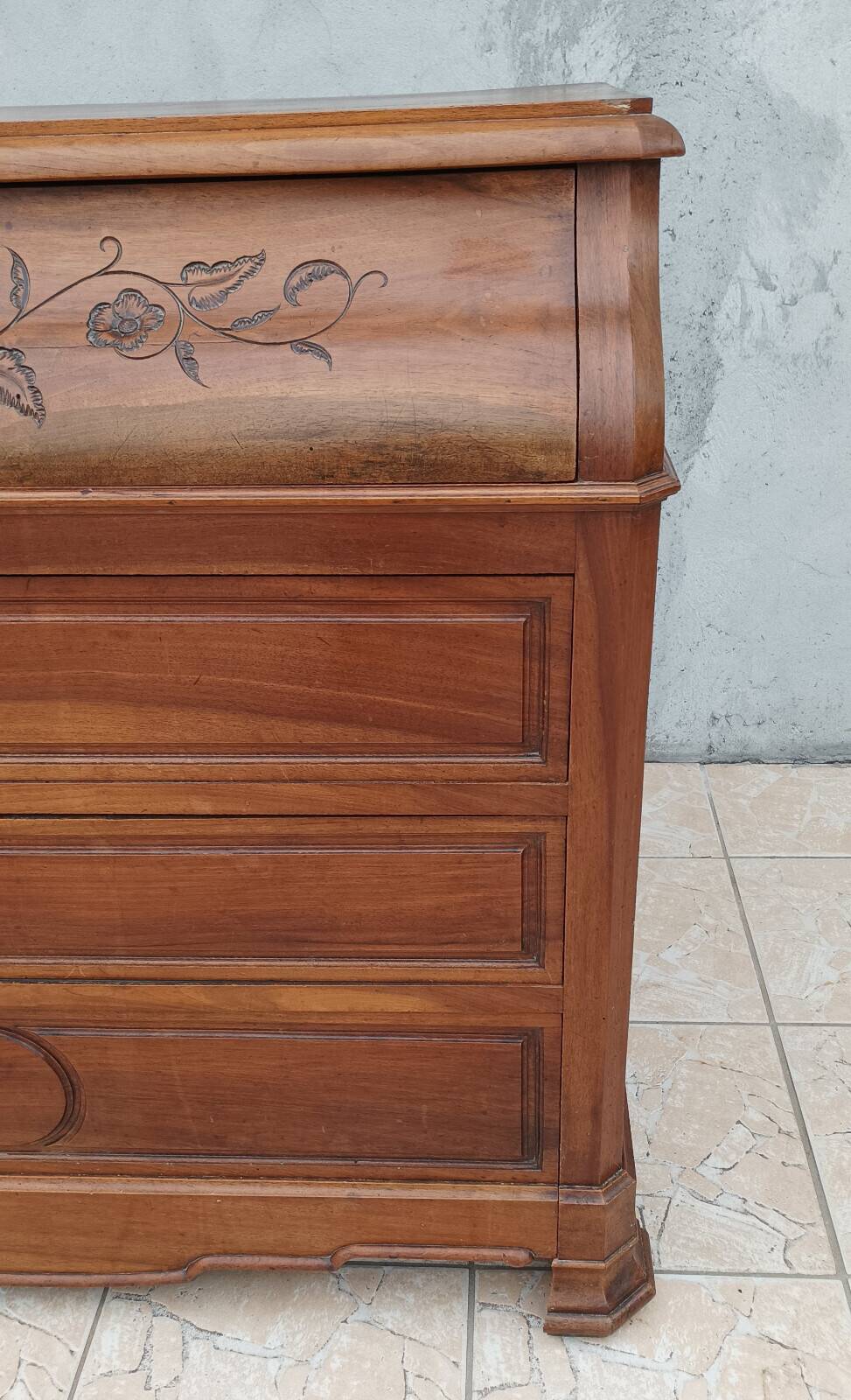 Louis Philippe walnut chest of drawers