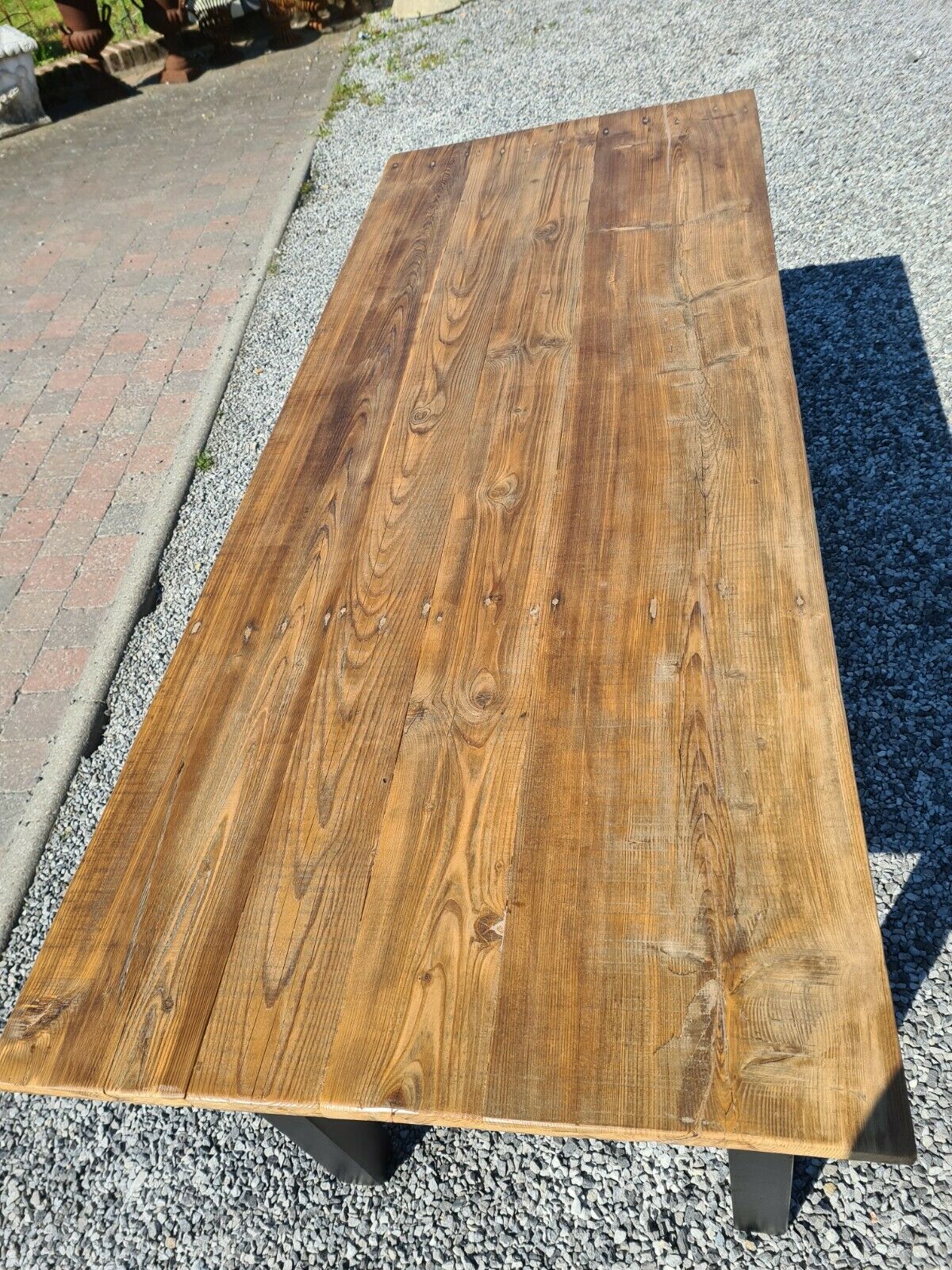 Patinated fir farmhouse table