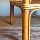 Table desserte d'appoint en bois et rotin années 50